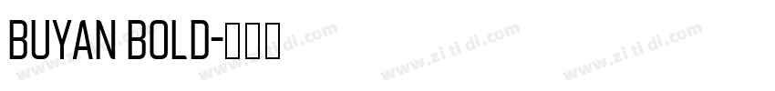 buyan bold字体转换